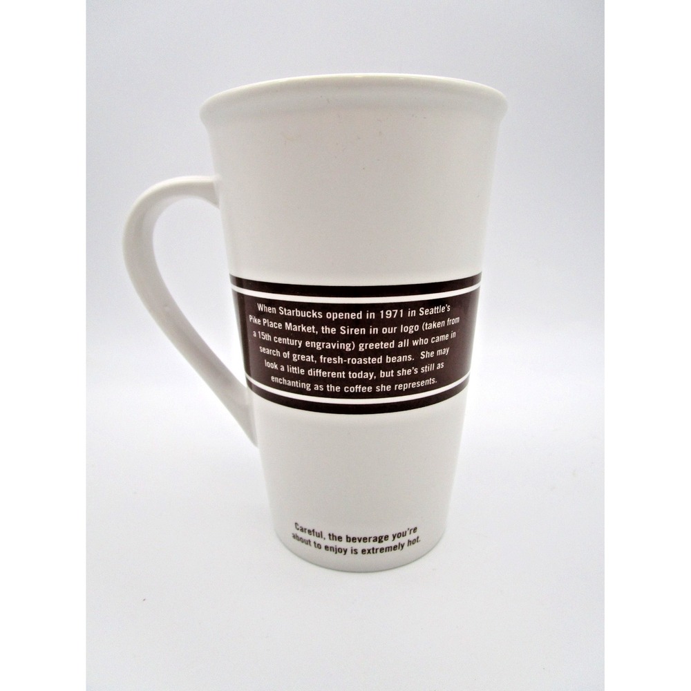 Starbucks 2008 Coffee Mug Cup Fresh Roasted Original Brown Siren Logo 16oz Tall - Picture 4 of 7